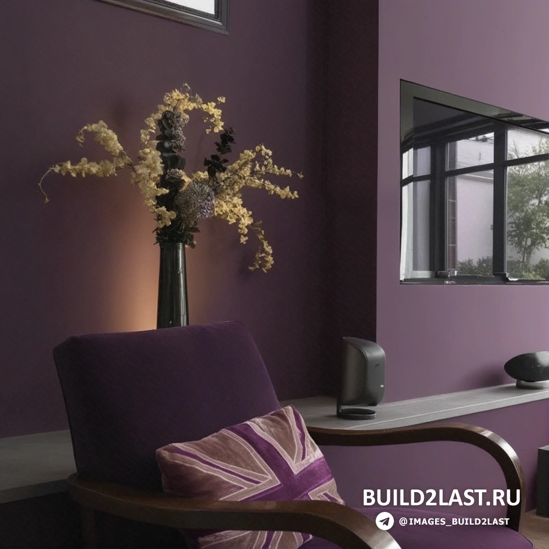 Гостиная с диваном и картинами в коричневых и белых тонах.