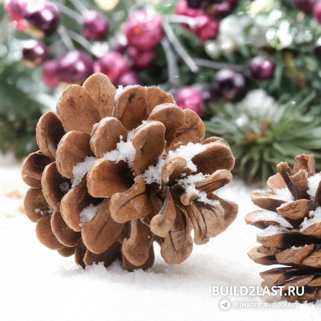 Новогодний декор из шишек, выполненный вручную, в зимних тонах для украшения дома в декабре и январе