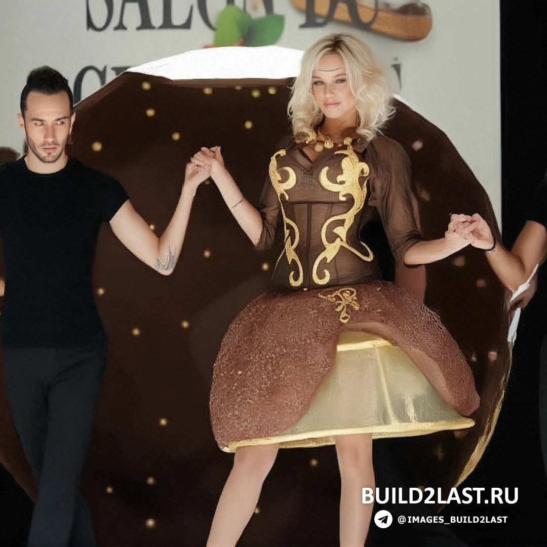 Шоколадный костюм с декоративными вставками