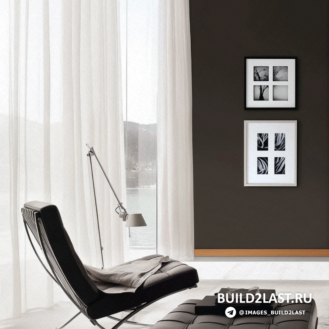 Спальня в эко-стиле с наливным полом, минималистичной мебелью и декоративными подушками, стены с декоративной краской