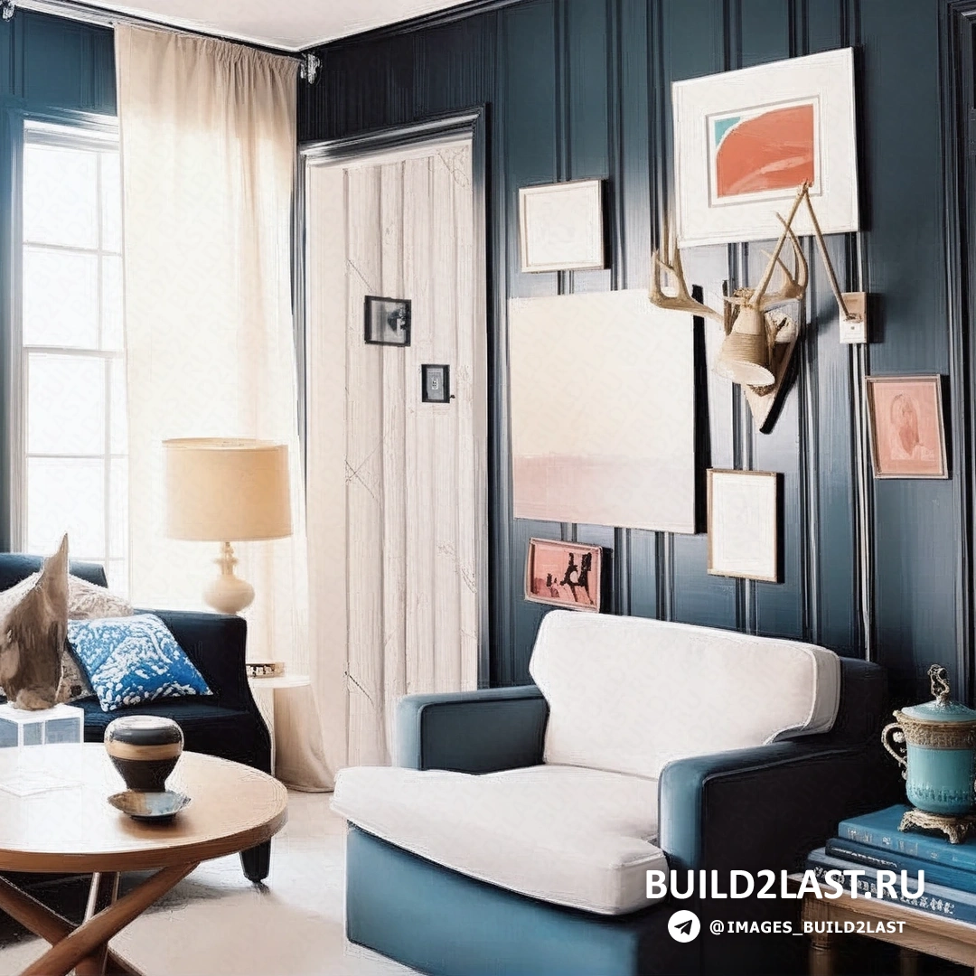 Туалет с черными плитками и стильным зеркалом, отражающим свет